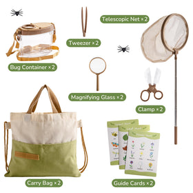 Robotime butterfly net extended handle for safe insect catching
