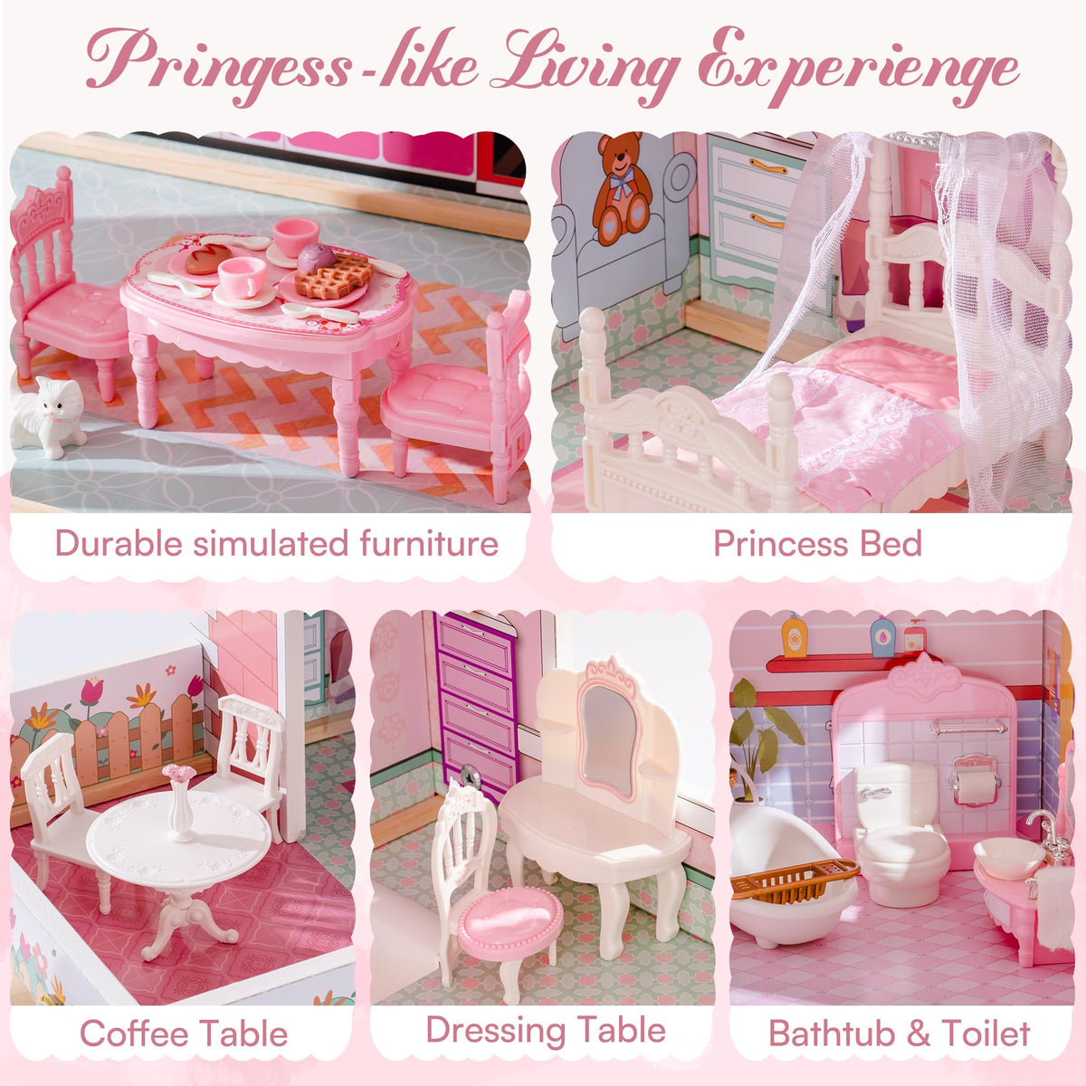 Robotime dollhouse balcony view expands play space for outdoor-like scenes