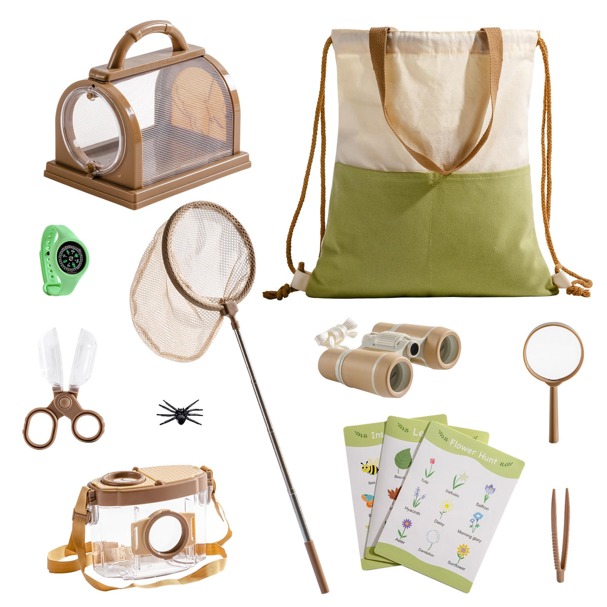 ROBOTIME Explorer Kit packaging displays full bug-catching tools for outdoor fun