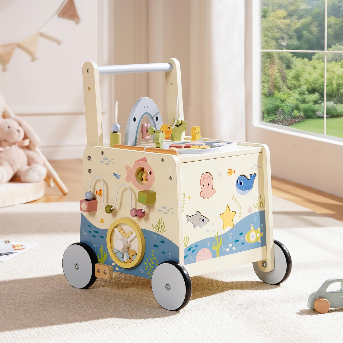 Robotime eco-friendly wood construction supports durable toddler exploration.