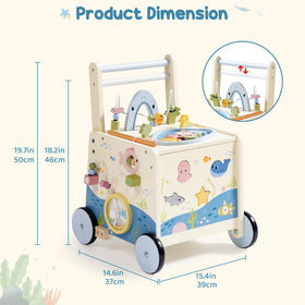 Robotime wooden walker with speed control brake supports steadier first steps.