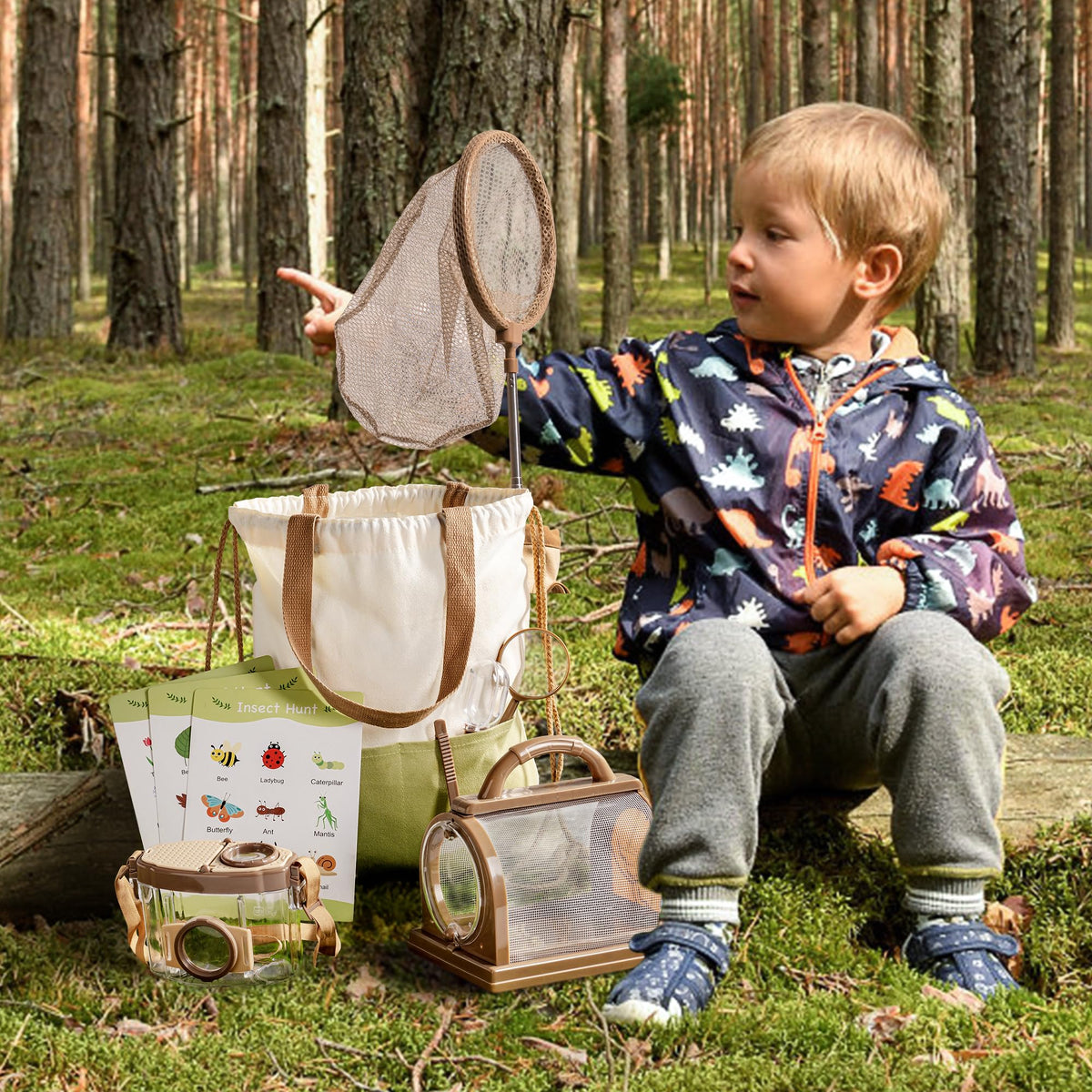 Robotime Kids Explorer Kit carry bag for easy transport on adventures.