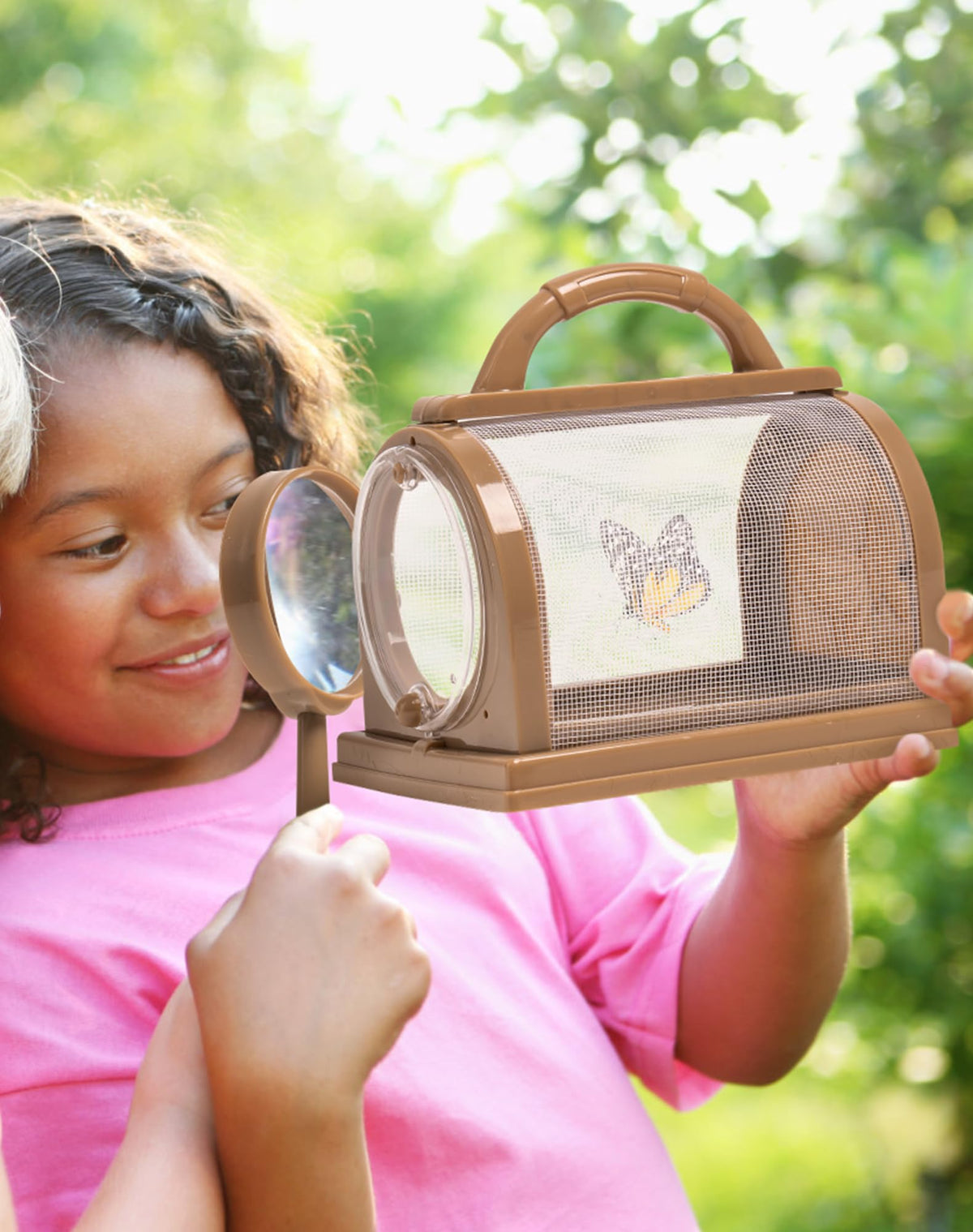 Robotime Kids Explorer Kit clamp for steady insect observation in the field.