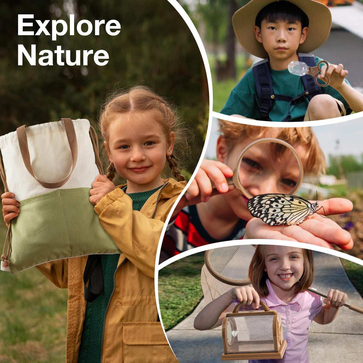 Robotime Kids Explorer Kit insect boxes for secure storage during nature study.