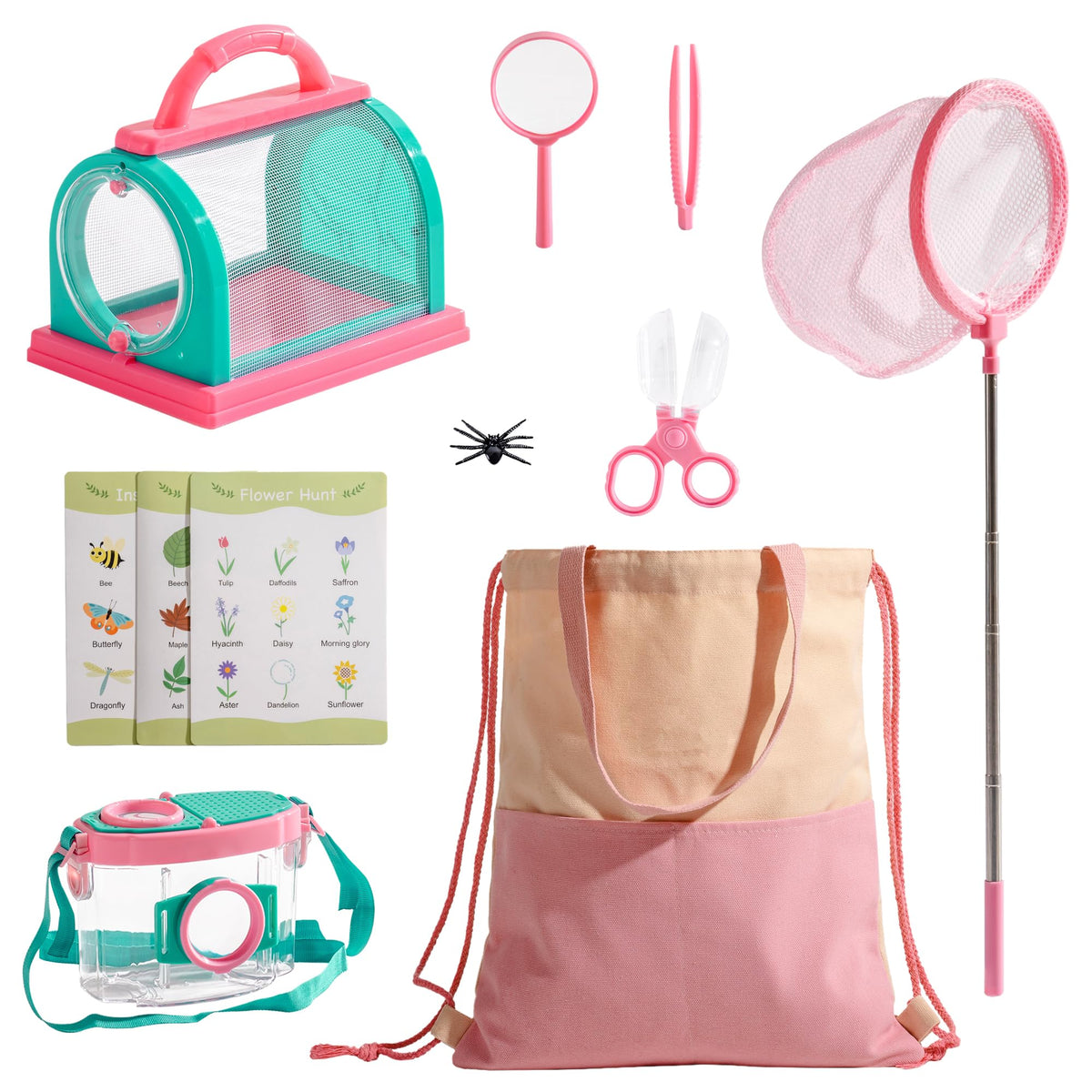 ROBOTIME Kids Explorer Kit pink full set for outdoor discovery and learning