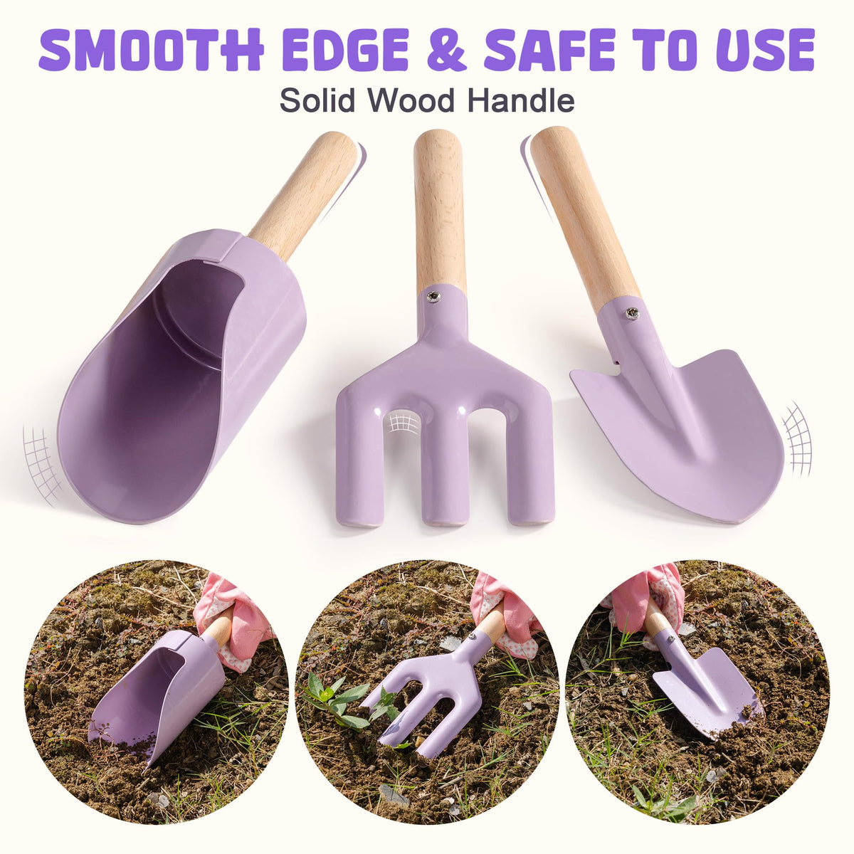 ROBOTIME Kids Gardening Set gloves with safe grip for gentle gardening