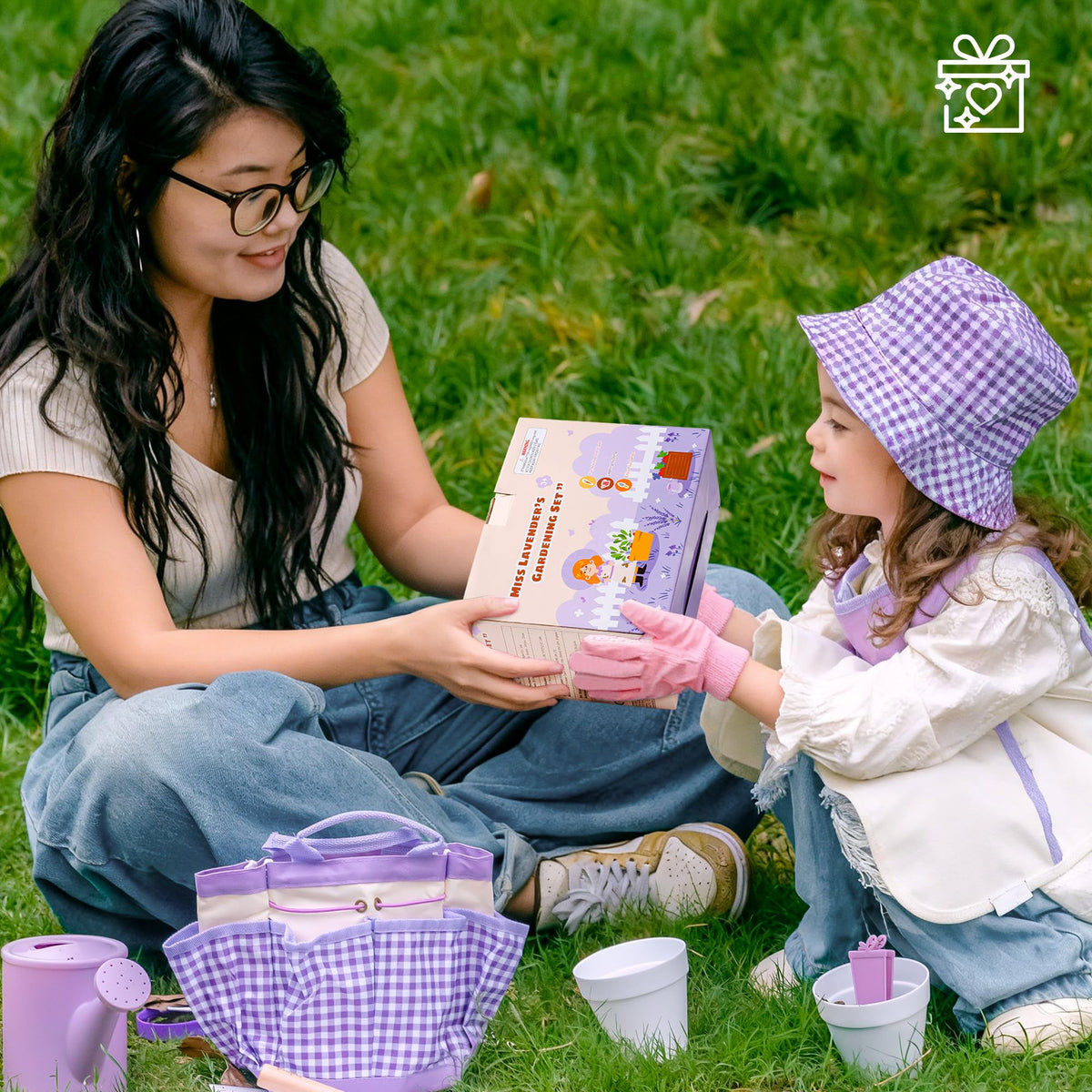 ROBOTIME Kids Gardening Set outdoor play scene for family gardening moments