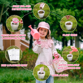 ROBOTIME Pink tool bag keeps gear organized for on-the-go gardening