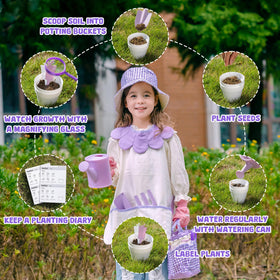 ROBOTIME Kids Gardening Set watering can for small hands and precise watering