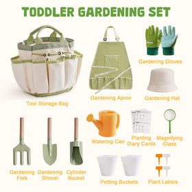 ROBOTIME garden bucket with easy-carry handle for organized planting