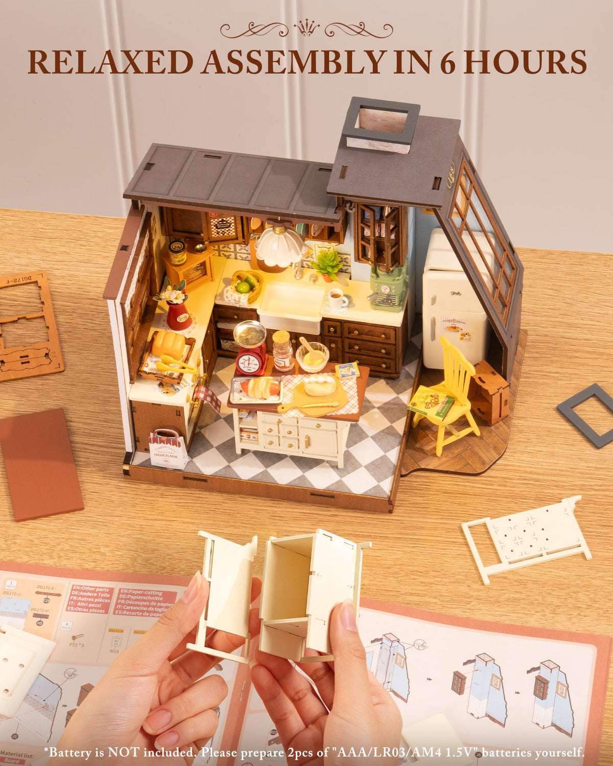 Robotime miniature furniture set enhances realism in the tiny house