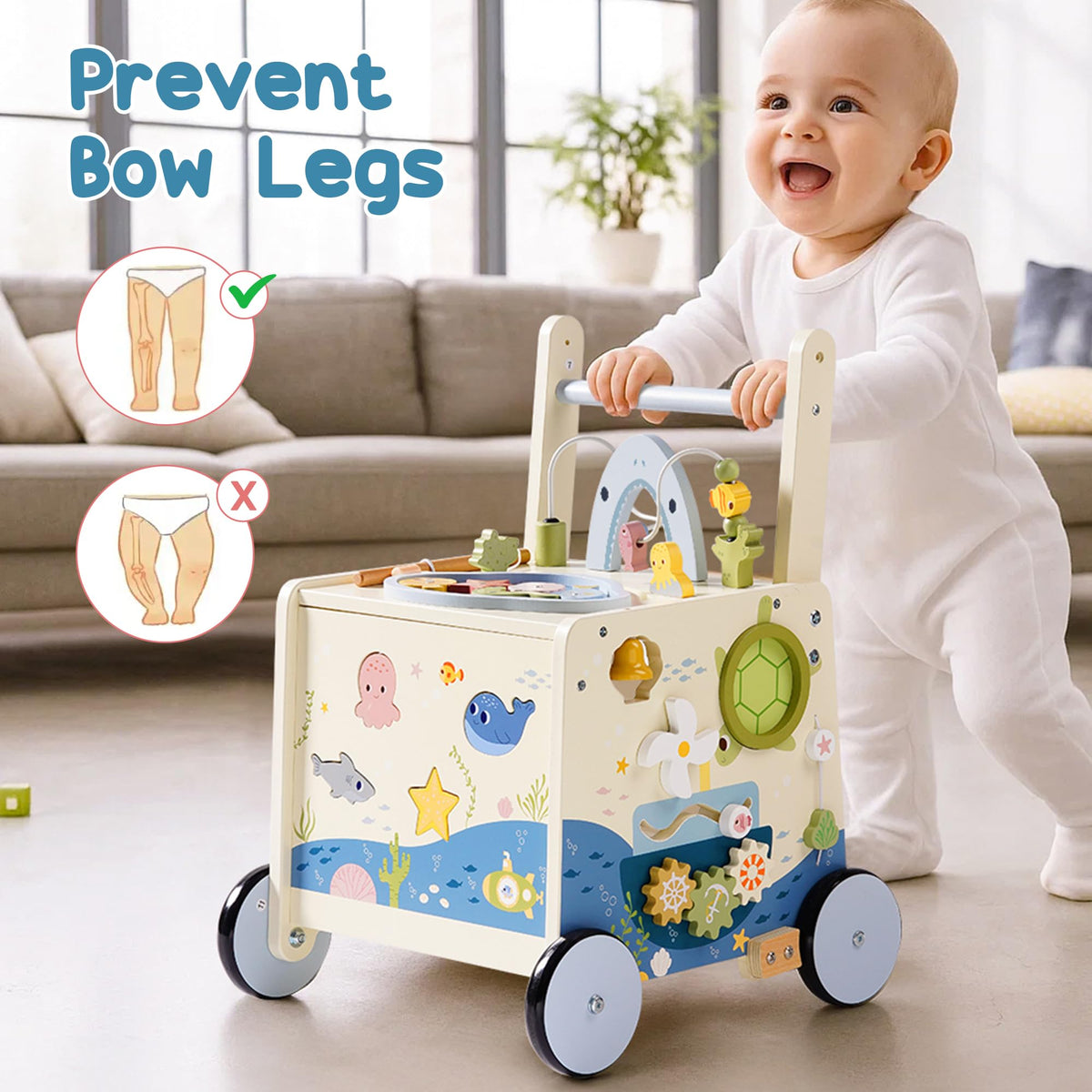Robotime wooden walker bead maze boosts hand-eye coordination.