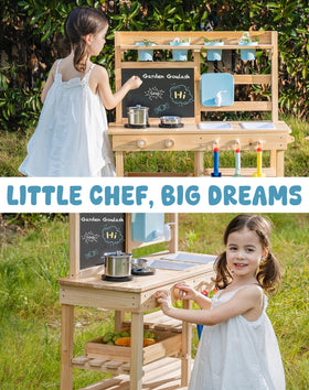 ROBOTIME mud kitchen planting tools for early gardening