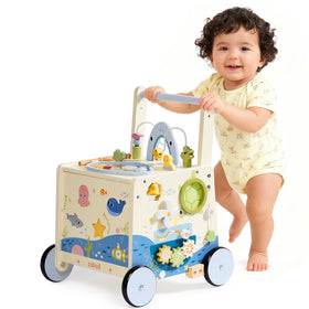 Robotime Ocean World walker push toy with adjustable height for growing toddlers.