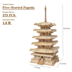 Robotime Pagoda instruction manual, clear steps for beginners