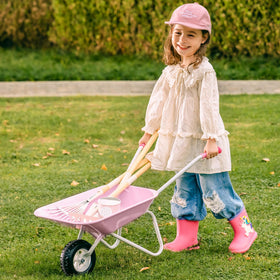 ROBOTIME pink garden tools set keeps little gardeners engaged with safe, tactile play.