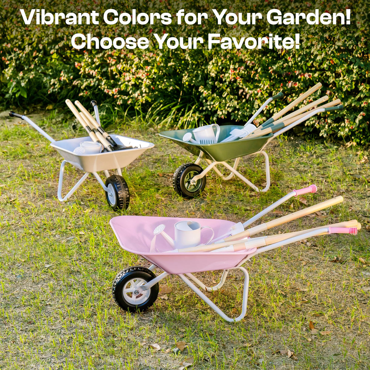 ROBOTIME pink watering can adds splashy fun for watering pretend plants.