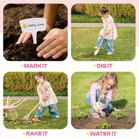 ROBOTIME plant labels four-pack helps organize tiny gardens and labeling.