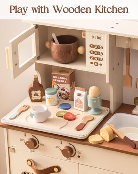 Robotime wooden play set colors and shapes inspire open-ended pretend play.