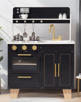 Robotime play kitchen built-in coffee machine sparks imaginative cafe play