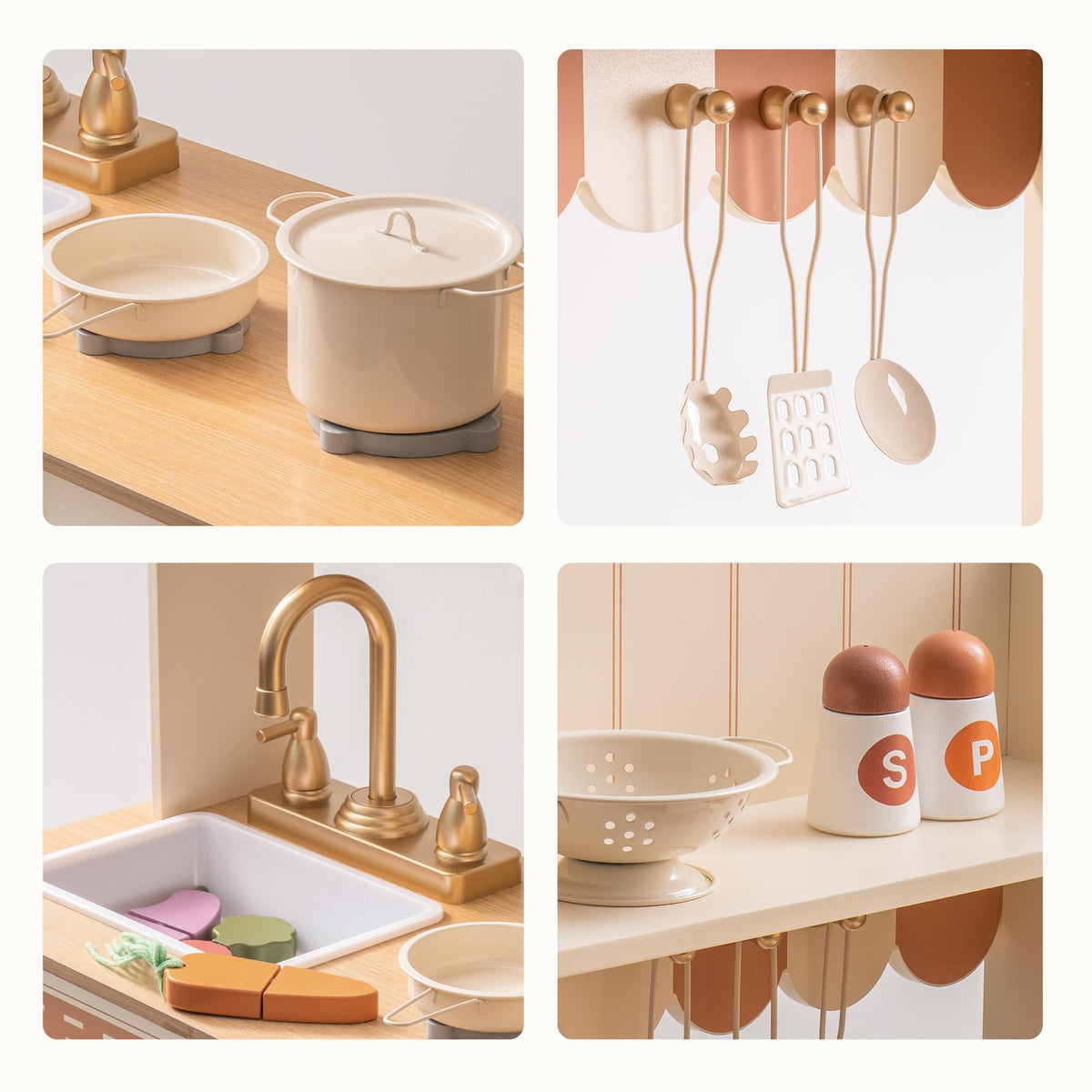 ROBOTIME play kitchen sink and knobs for realistic kitchen play