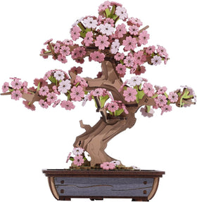 Robotime Sakura Bonsai base shown for sturdy, elegant display