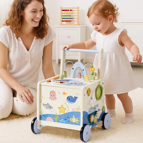 Robotime easy-assembly walker with roomy front storage bin.