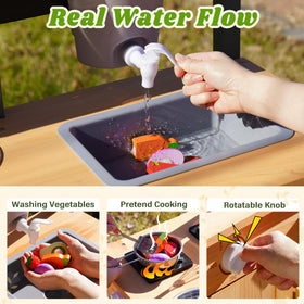 ROBOTIME stainless steel basins provide durable containers for pretend recipes