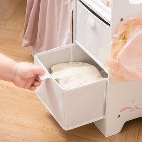 Robotime 21-inch doll compatibility demonstrated in the size image