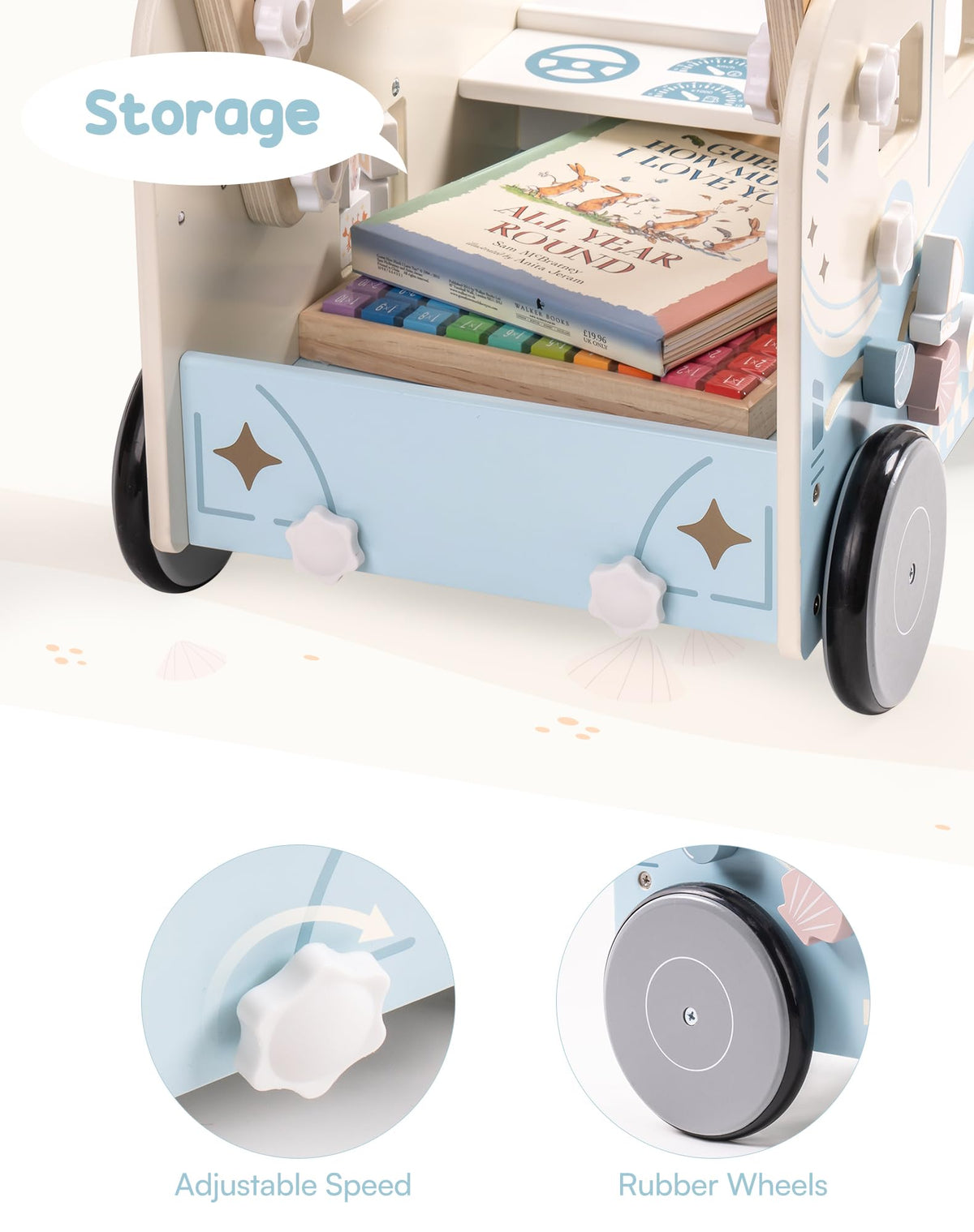 ROBOTIME Vacation Bus walker easy assembly saves time for parents