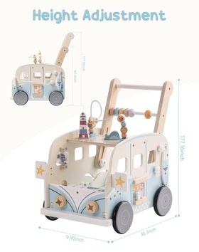 ROBOTIME Vacation Bus walker adjustable speed suits growing toddlers