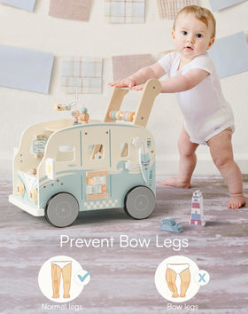 ROBOTIME Vacation Bus walker rear view mirror enhances imaginative play