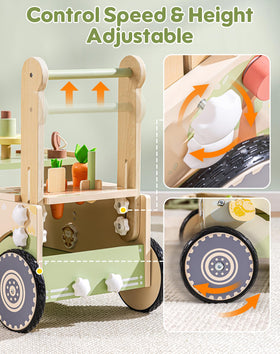 ROBOTIME built-in xylophone and gears add musical and mechanical interaction for curious toddlers.