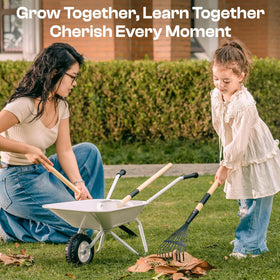 ROBOTIME wheelbarrow grayish-white frame for safe outdoor play