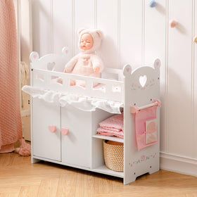 ROBUD baby doll crib with storage makes organized play easier for kids.