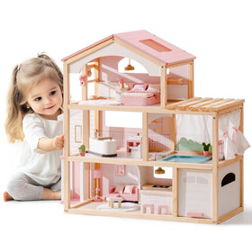 ROBUD dollhouse swimming pool scene inviting sunny water play
