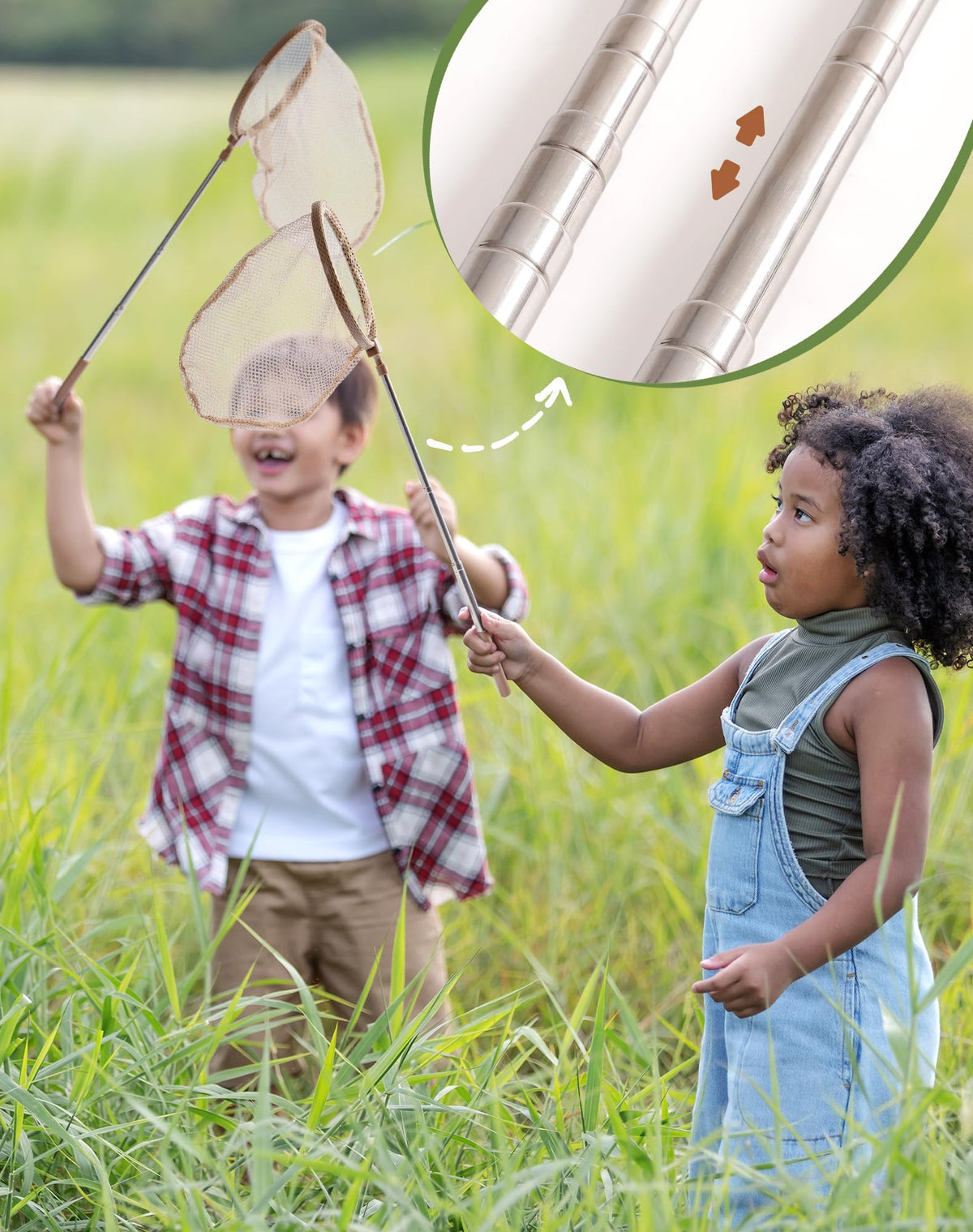 ROBUD telescopic net ready for easy bug catching on outdoor trips