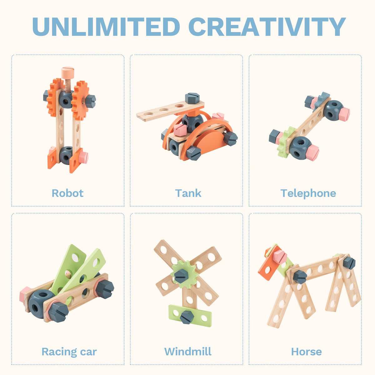 ROBUD gift-ready construction toy promotes hands-on creativity for children
