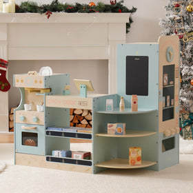 ROBUD grocery store playset coffee machine enhances pretend cafe moments