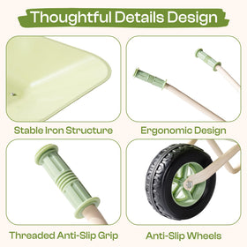 ROBUD Kids Wheelbarrow Set a delightful gift for birthdays and holidays.