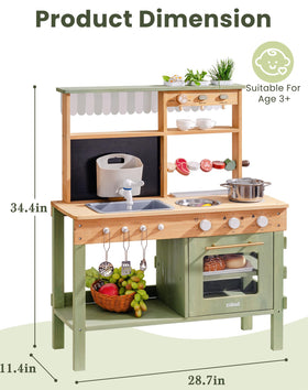ROBUD Mud Kitchen coffee-juice maker lets kids pretend beverages while cooking.