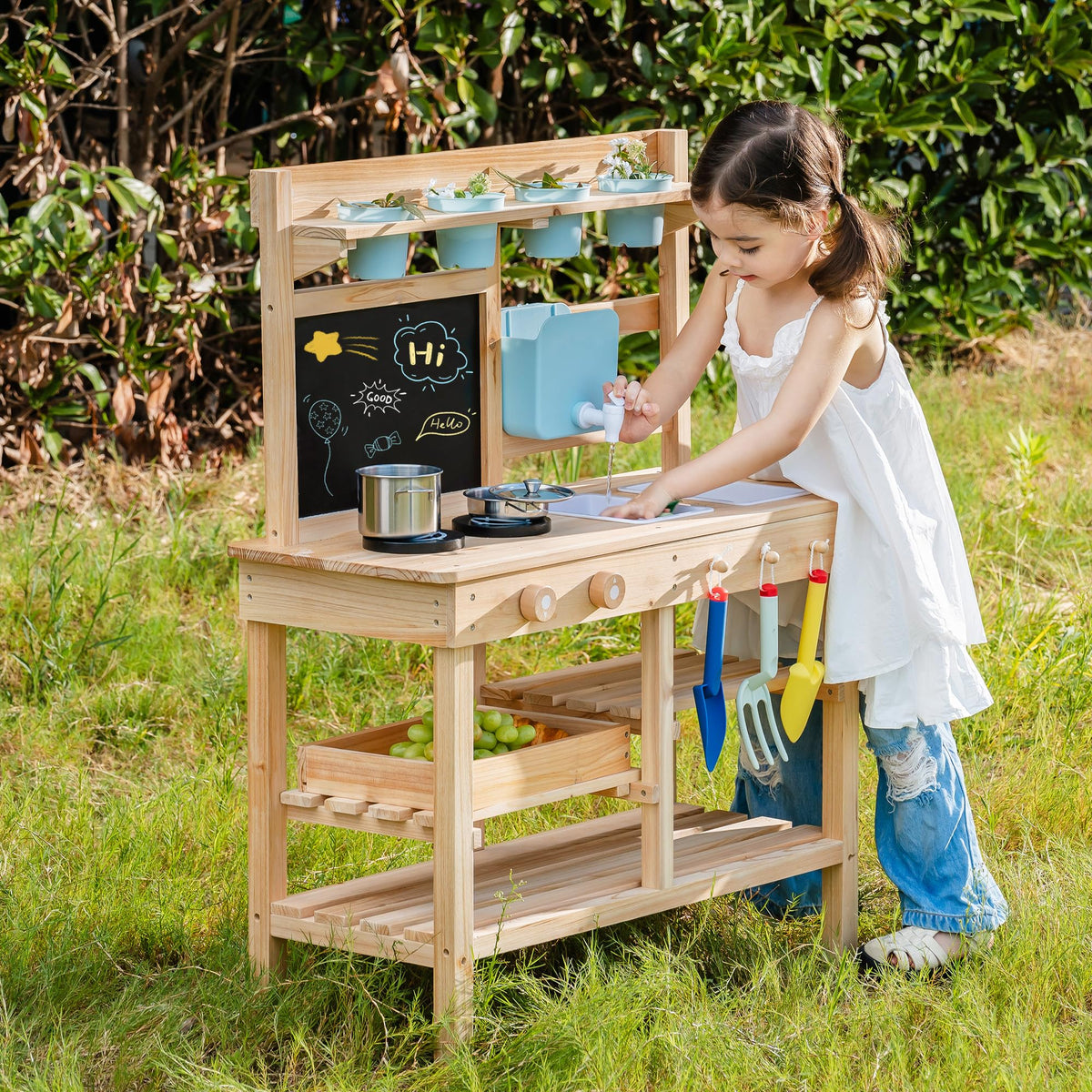 ROBUD Mud Kitchen makes a charming outdoor gift for ages 3+