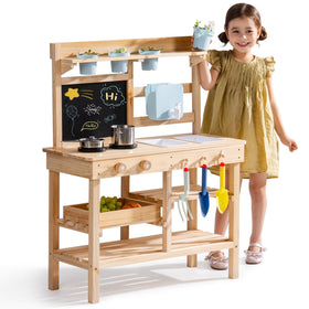 ROBUD Mud Kitchen outdoor setup promotes imaginative play in sunlight