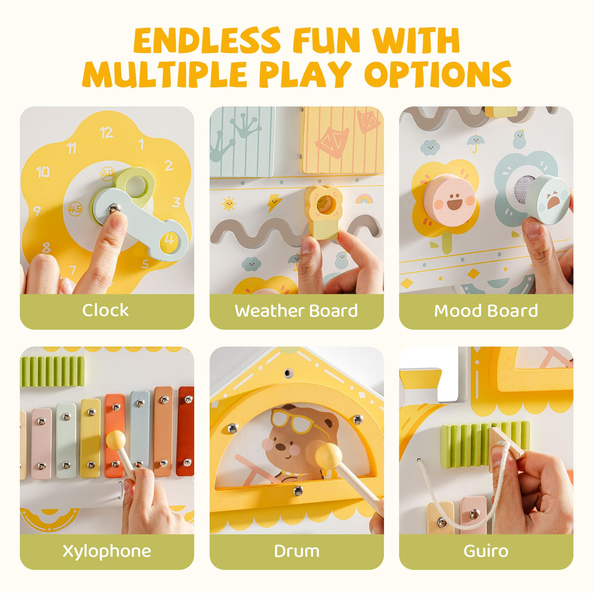 ROBUD soft colors and rounded edges create inviting, calming play