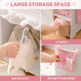 ROBUD storage hanging bag keeps tiny doll accessories organized.