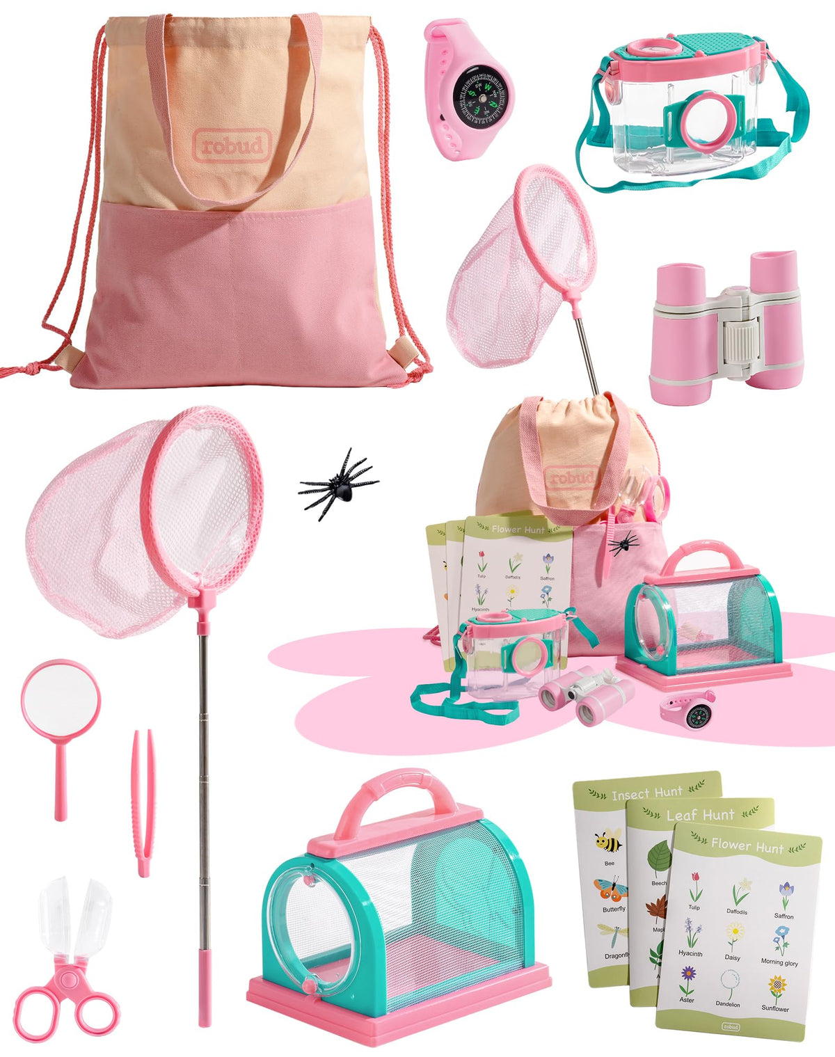 ROBUD upgraded bug catcher kit bag ready for outdoor adventures