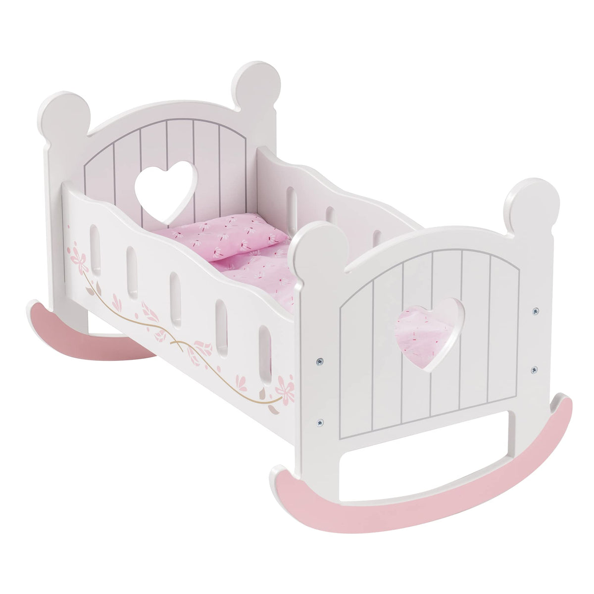 ROBUD wooden doll crib for durable, long-lasting play with 18-inch dolls