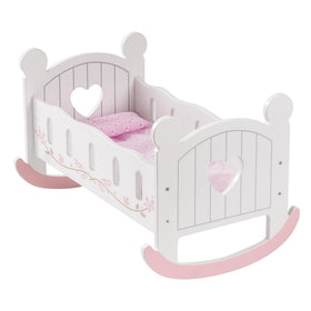 ROBUD wooden doll crib for durable, long-lasting play with 18-inch dolls