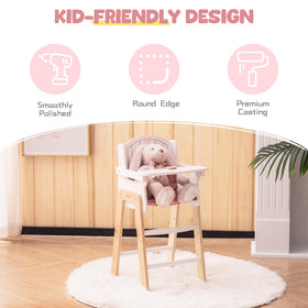 ROBUD Wooden Doll High Chair frame with sturdy construction