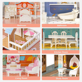 ROBud wooden dollhouse furniture set enhances storytelling and role-play experiences.